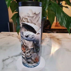 3D Sea Turtle Art 20oz Tumbler with duo lids 🎉sale
